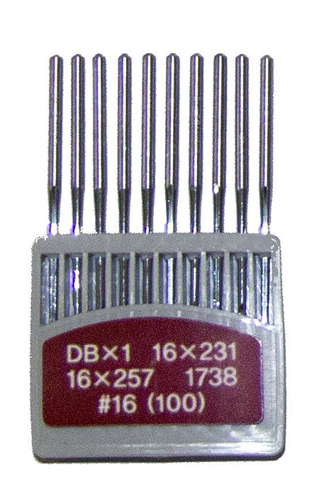DBX1-16 ORANGE - AGULHA CABO FINO PARA MAQUINA RETA - 01 unidade cartela com 10 agulhas