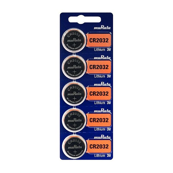 100 Baterias Murata (Sony) Cr2032 3v - Placa Mãe Portão Controle