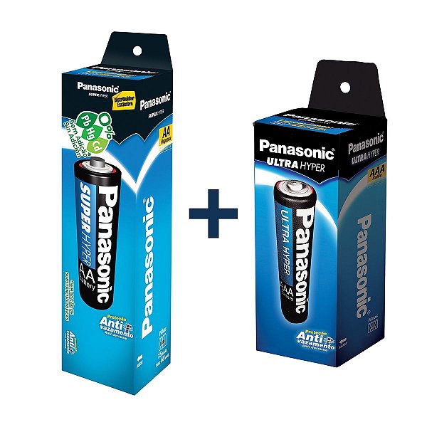 Kit 92 Pilha Panasonic 1 Pct. Comum Aa + 1 Palito Aaa
