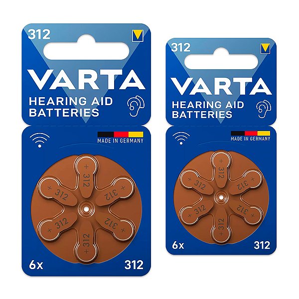 12 Pilhas Baterias 312 Pr41 Aparelho Auditivo - Varta