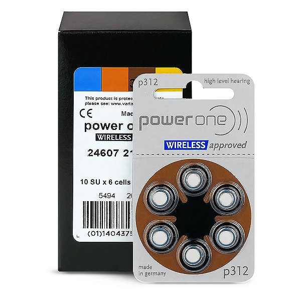 60 Pilhas Baterias 312 Pr41 Aparelho Auditivo - Power One