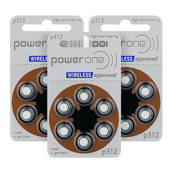 18 Pilhas Baterias 312 Pr41 Aparelho Auditivo - Power One