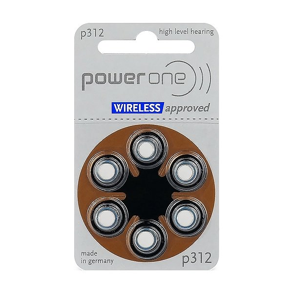 6 Pilhas Baterias 312 Pr41 Aparelho Auditivo - Power One