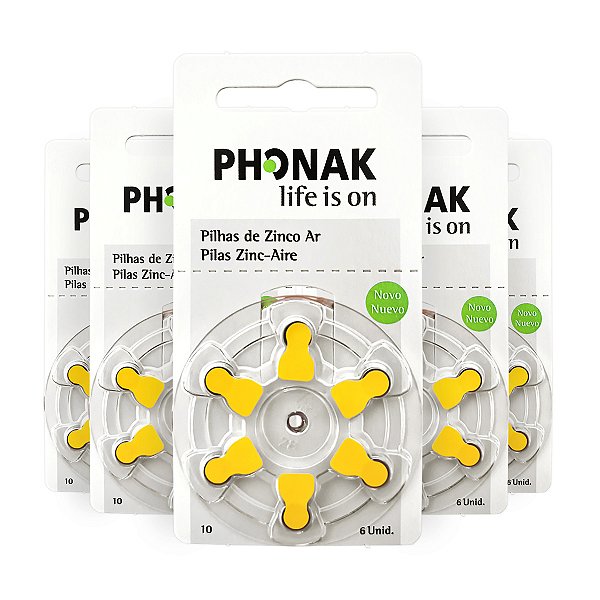 30 Pilhas Baterias Aparelho Auditivo 10 Pr70 Pr230 - Phonak
