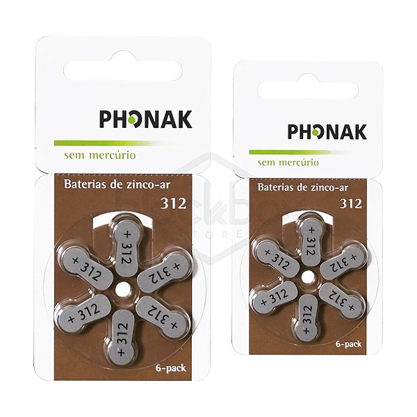 12 Pilhas Baterias Aparelho Auditivo 312 Pr41 - Phonak