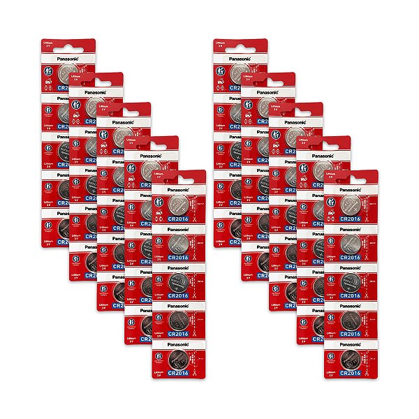 100 Baterias Panasonic Cr2016 3v Placa Mãe Portão Controle