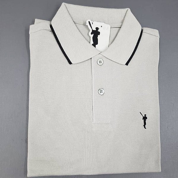 Camiseta polo masculina em malha piquet de algodão manga curta cor lisa, ref 905