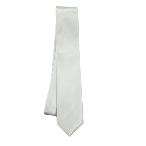 Gravata branca tradicional longa 100% poliéster