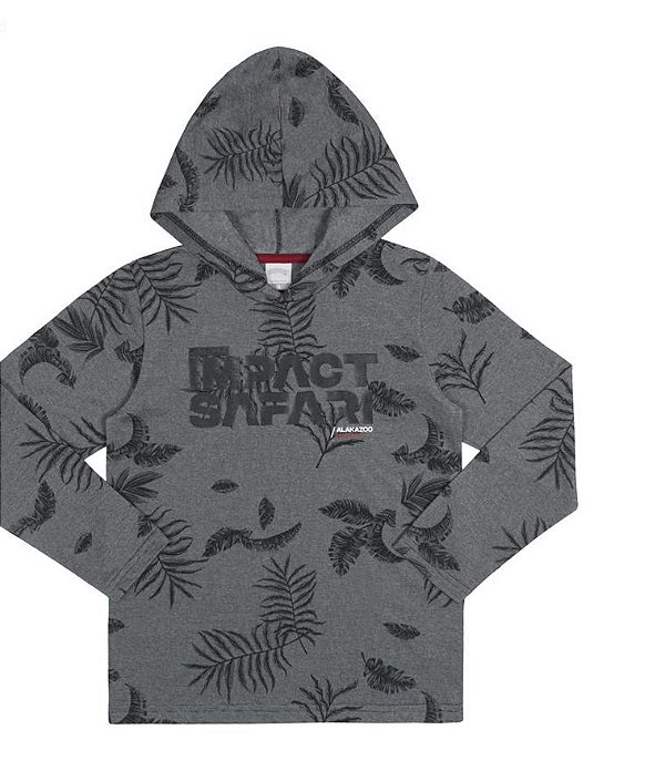 Camiseta infantil m/l com capuz Alakazoo  66853