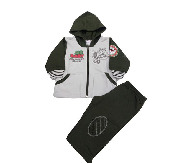 Conjunto Moletom com capuz e ziper Brandili 50735