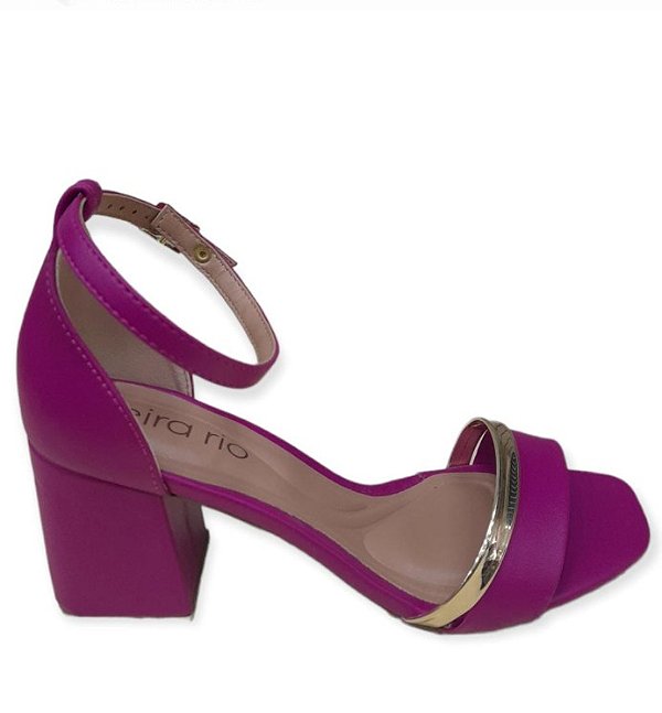 Sandalia Feminina Salto Grosso 7cm Fechada Beira Rio 8436216