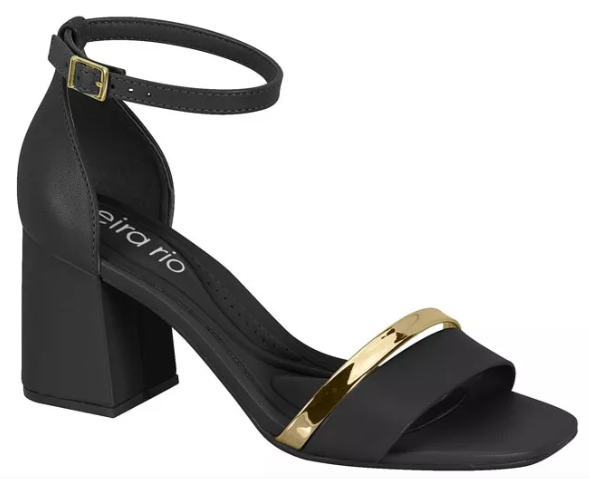 Sandalia Feminina Salto Grosso 7cm Fechada Beira Rio 8436216