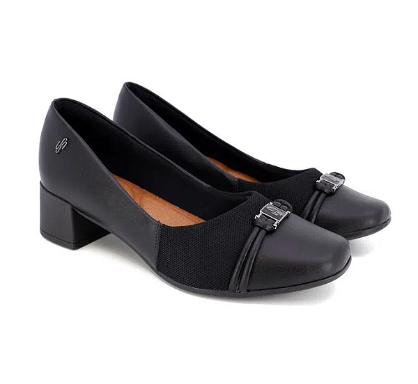 Sapato Scarpin Feminino Usaflex Couro Fivela Aj0103005