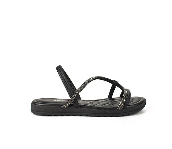 Sandália Rasteira Feminina Dakota Flatform Strass Y7062
