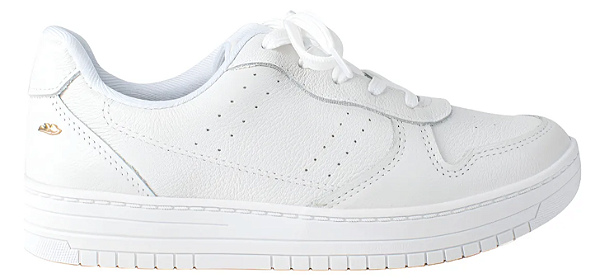 Tênis Branco Feminino Casual Dakota Em Couro G9371