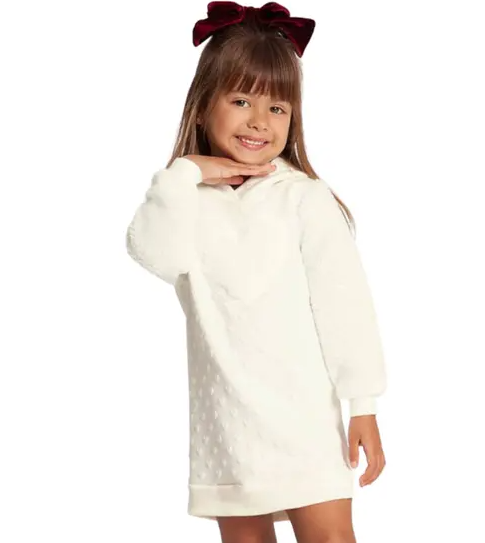 Vestido Manga Longa Matelassê Alakazoo 66077