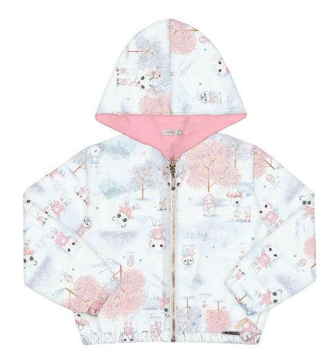 Jaqueta Estampada Infantil Menina com Forro Pelo 66074