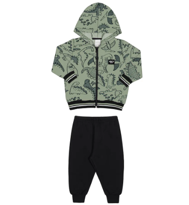 Conjunto Infantil Menino com Jaqueta Dinossauros Alakazoo 66169