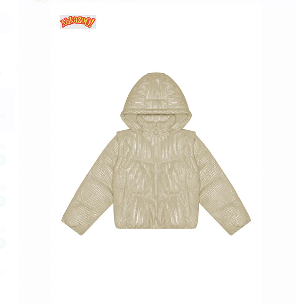 Jaqueta Vira Colete Infantil Menina - Alakazoo 65821