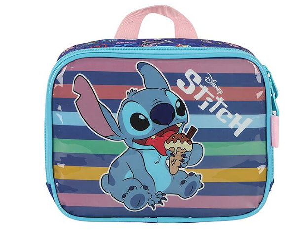 Lancheira Escolar Stitch Disney Azul LA41533SC