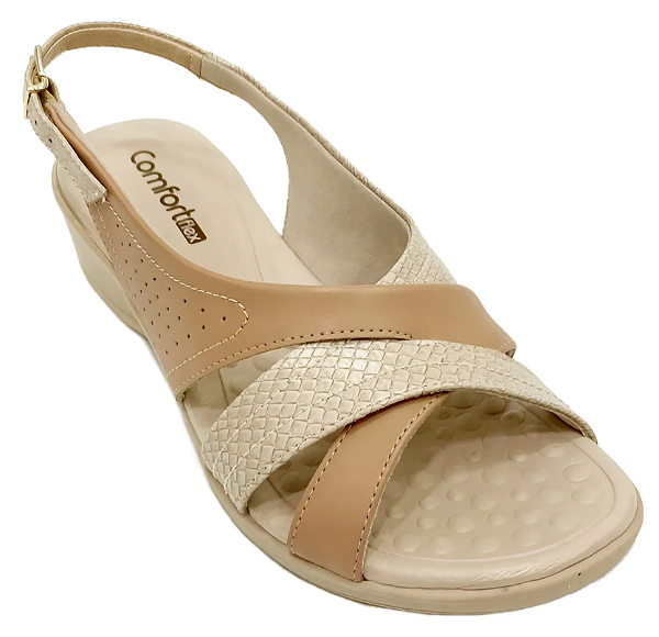 Sandália Comfortflex Salto Anabela  2472405