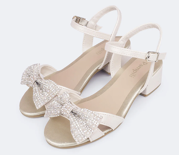 Sandália Infantil com Salto Pampili Strass 526064