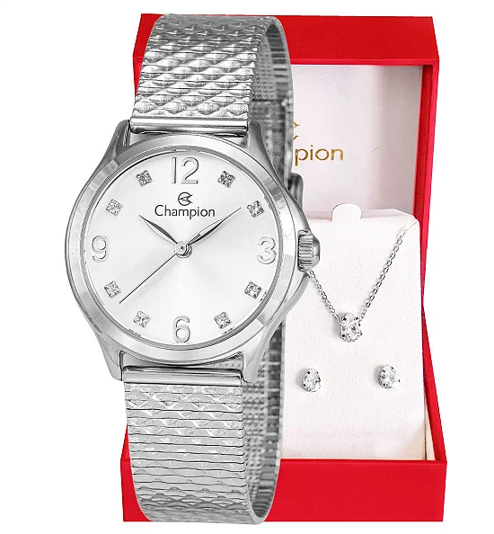 Relógio Feminino Champion Analógico Prata Pequeno CF24117y
