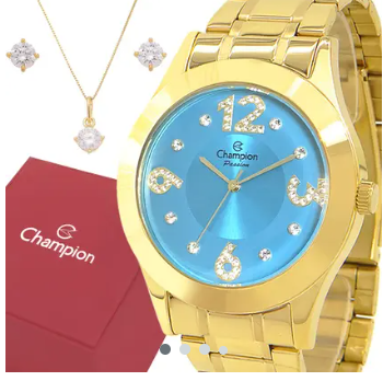 Kit Relógio Champion Feminino CN29178C