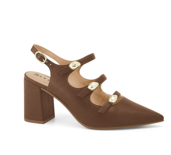 Scarpin Slingback Salto Bloco Ramarim 2654135