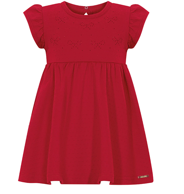 Vestido Infantil Menina Manga Curta Alakazoo A5208