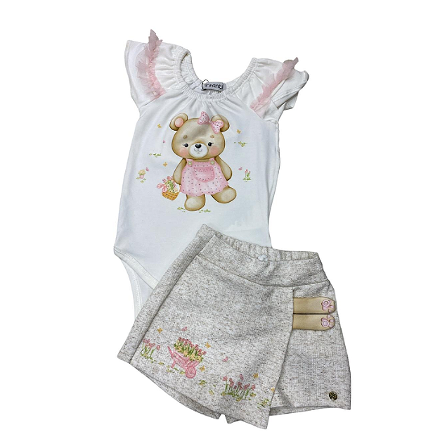 Conjunto de Body em Cotton com Short Saia Infant 77969