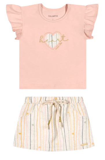 Conjunto Infantil Coração - Colorittá 71201