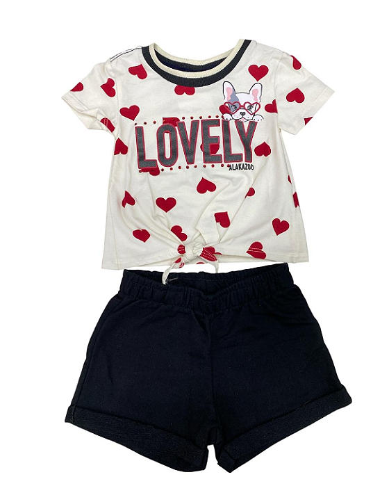 Conjunto Infantil Menina Alakazoo Dog 40026