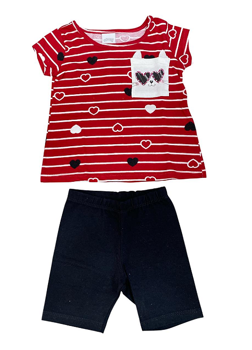 Conjunto infantil menina verão alakazoo 40888