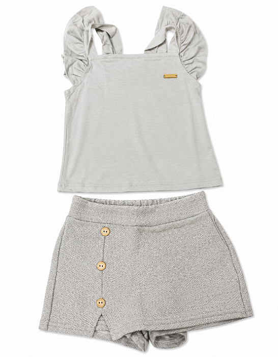 Conjunto Infantil Menina Malha Tricô Colorittá 73316