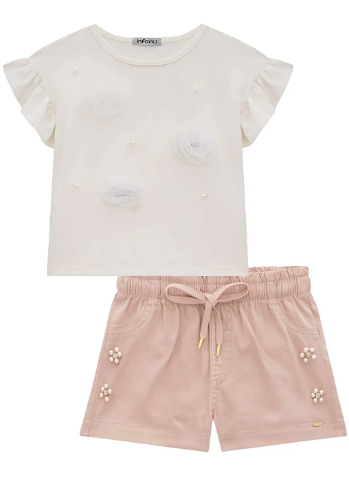 Conjunto Menina Infanti Perola 78505