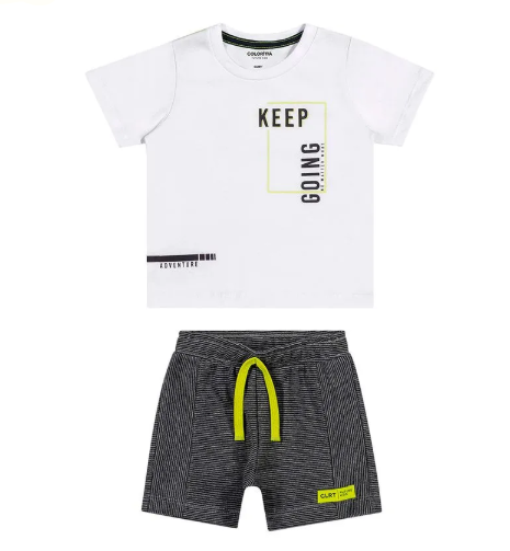 Conjunto Camiseta e Bermuda Menino Bebê Coloritta 173463
