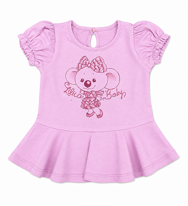 Blusinha infantil 10103146 Lilica Ripilica Manga Curta