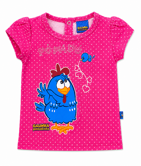 Blusa Manga Curta Infantil Galinha Pintadinha 38475 Malwee