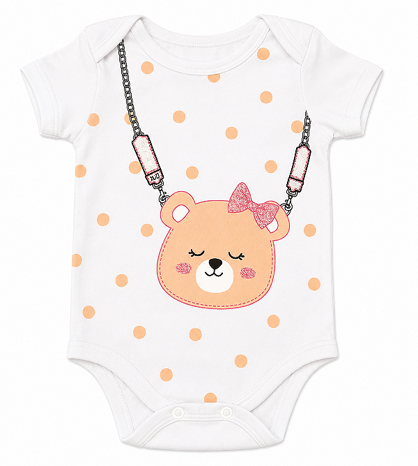 Blusa Body Manga Curta Infantil 35926 Alakazoo