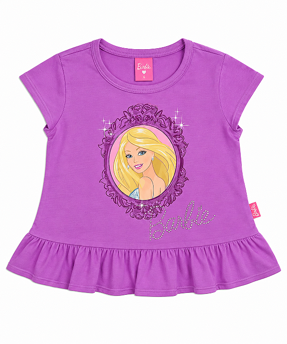 Blusinha Infantil Malwee Barbie Manga curta 29713