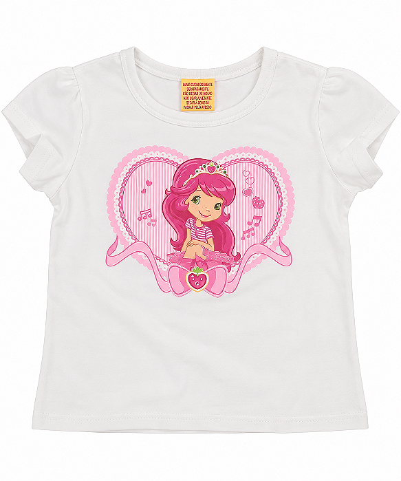 Blusinha Manga Curta Infantil Moranguinho 0037 Malwee
