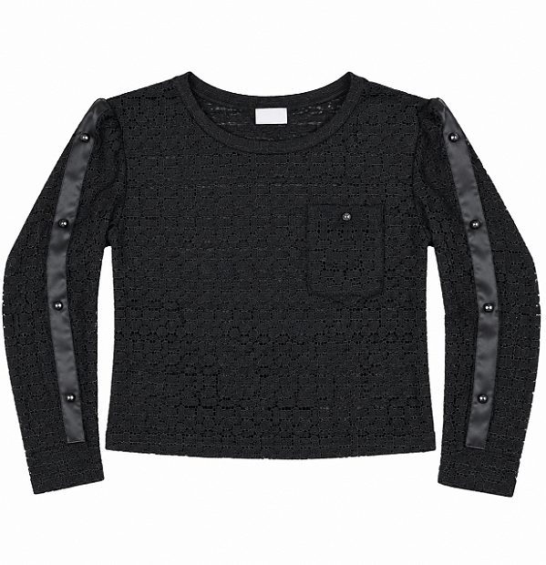Blusinha FanyLand Manga Longa Renda 779311