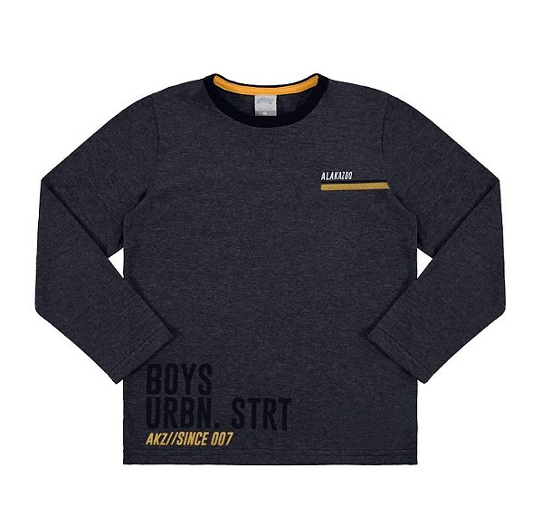 Camiseta infantil m/l estampada Alakazoo 61600