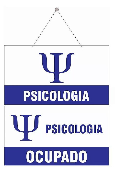 Placa Psicologia E Psicologia/ocupado - Com Ventosa Pvc1mm