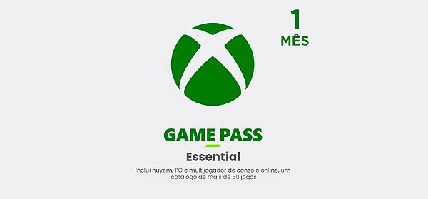 Xbox Game Pass Essential – Assinatura de 1 mês