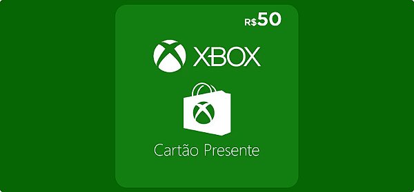 Cartao Presente Xbox 50 Reais Brasil Codigo Digital