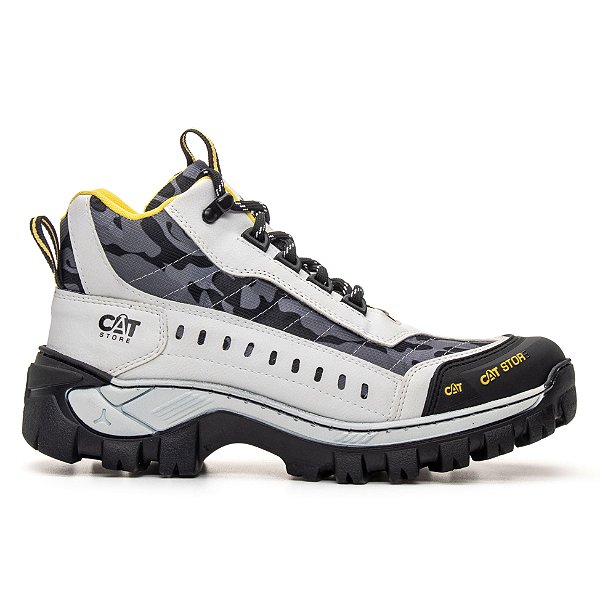 Bota Adventure Unissex Couro Ecologica Trilha Trabalho Branco