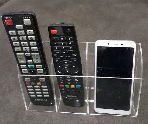 PORTA CONTROLE E CELULAR 3 COMPARTIMENTOS