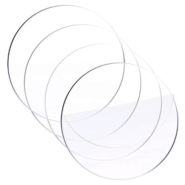 DISCO EM ACRILICO 4MM 90X90X4 MM 5PÇS
